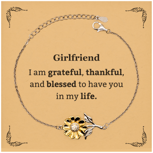 girlfriend appreciation gifts i am grateful thankful and blessed thank you sunflower bracelet for girlfriend birthday inspiration gifts for girlfriend