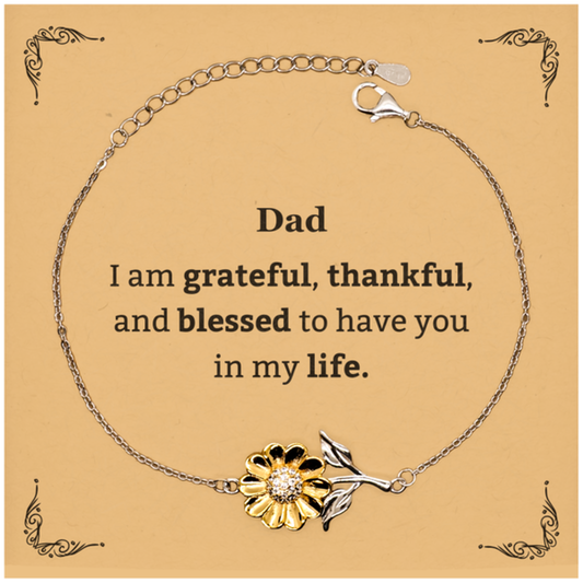 dad appreciation gifts i am grateful thankful and blessed thank you sunflower bracelet for dad birthday inspiration gifts for dad