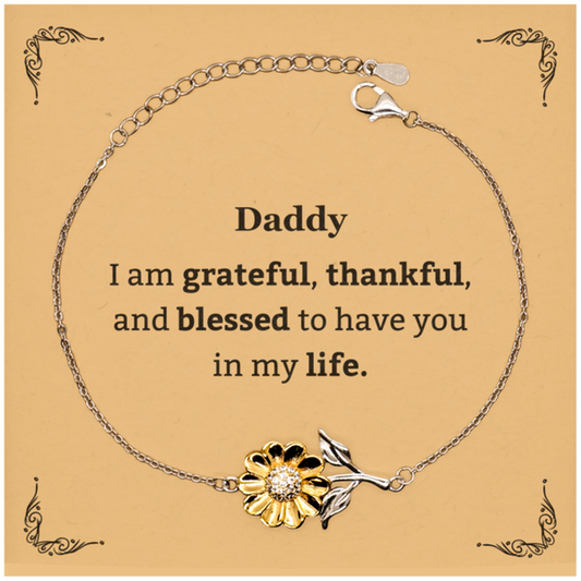 daddy appreciation gifts i am grateful thankful and blessed thank you sunflower bracelet for daddy birthday inspiration gifts for daddy