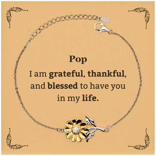 pop appreciation gifts i am grateful thankful and blessed thank you sunflower bracelet for pop birthday inspiration gifts for pop