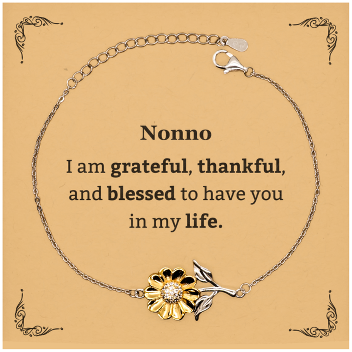 nonno appreciation gifts i am grateful thankful and blessed thank you sunflower bracelet for nonno birthday inspiration gifts for nonno