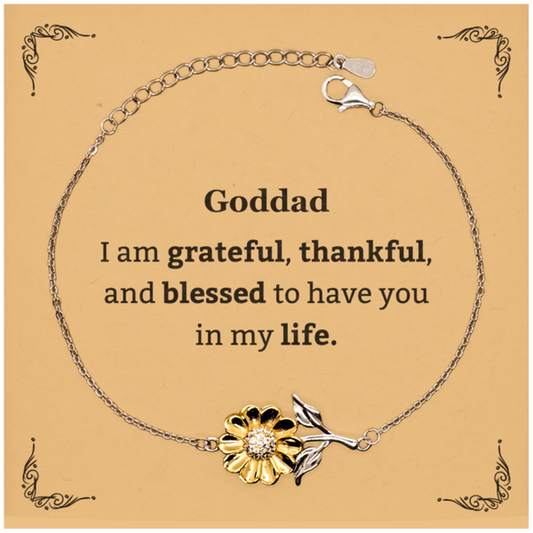 goddad appreciation gifts i am grateful thankful and blessed thank you sunflower bracelet for goddad birthday inspiration gifts for goddad