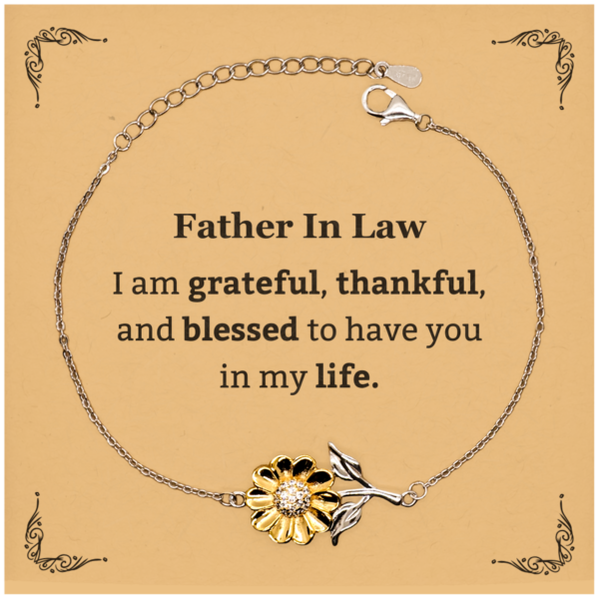 father in law appreciation gifts i am grateful thankful and blessed thank you sunflower bracelet for father in law birthday inspiration gifts for father in law