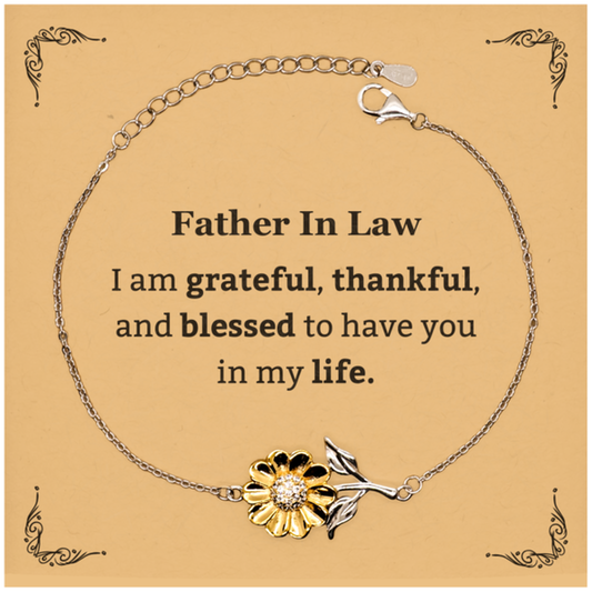 father in law appreciation gifts i am grateful thankful and blessed thank you sunflower bracelet for father in law birthday inspiration gifts for father in law