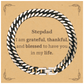 stepdad appreciation gifts i am grateful thankful and blessed thank you cuban link chain bracelet for stepdad birthday inspiration gifts for stepdad