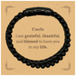 uncle appreciation gifts i am grateful thankful and blessed thank you stone leather bracelets for uncle birthday inspiration gifts for uncle