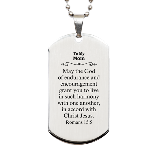 to my mom gifts may the god of endurance bible verse scripture silver dog tag birthday confirmation gifts for mom