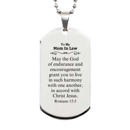 to my mom in law gifts may the god of endurance bible verse scripture silver dog tag birthday confirmation gifts for mom in law