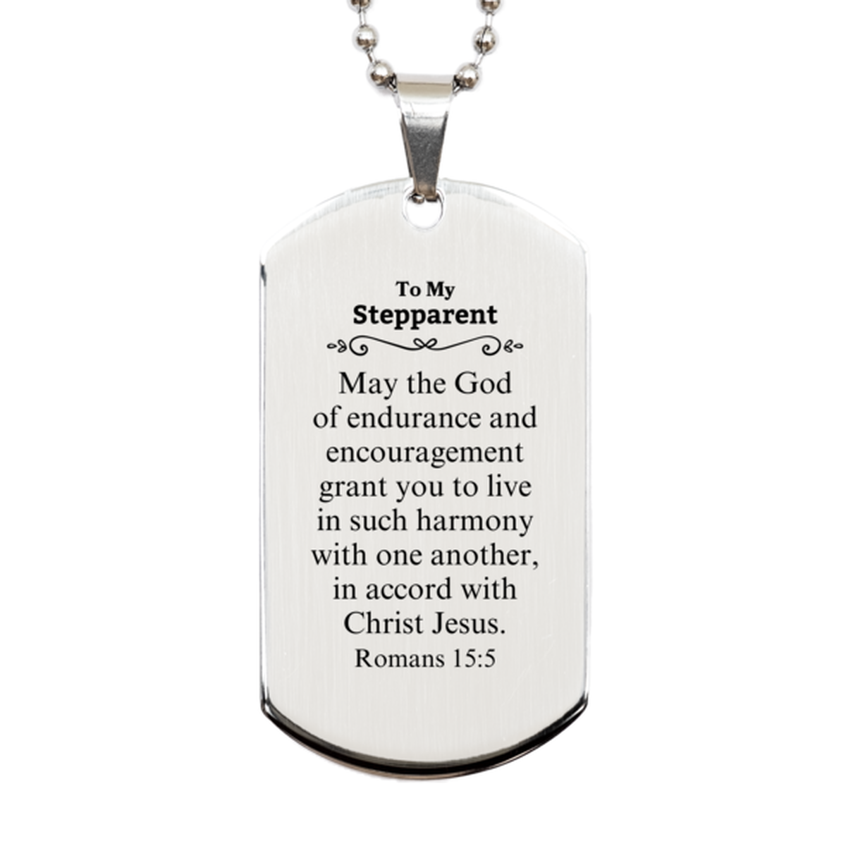 to my stepparent gifts may the god of endurance bible verse scripture silver dog tag birthday confirmation gifts for stepparent