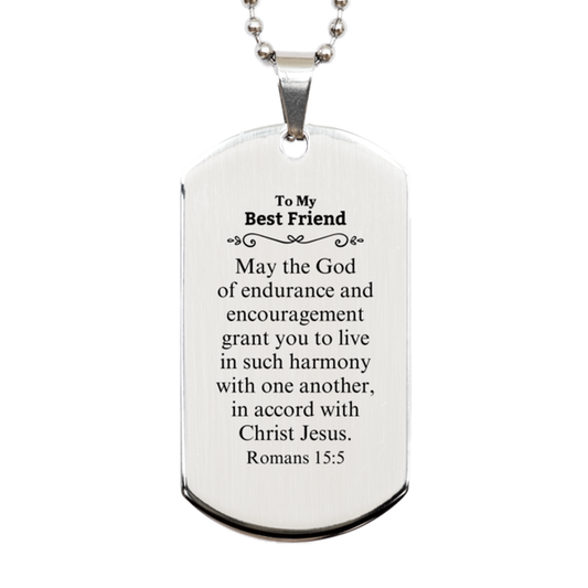 to my best friend gifts may the god of endurance bible verse scripture silver dog tag birthday confirmation gifts for best friend