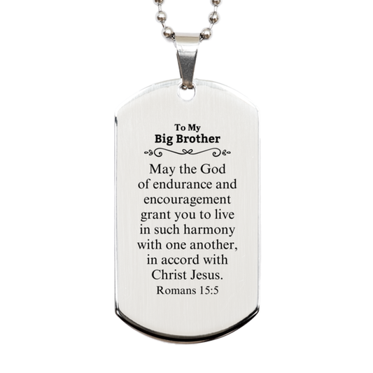 to my big brother gifts may the god of endurance bible verse scripture silver dog tag birthday confirmation gifts for big brother
