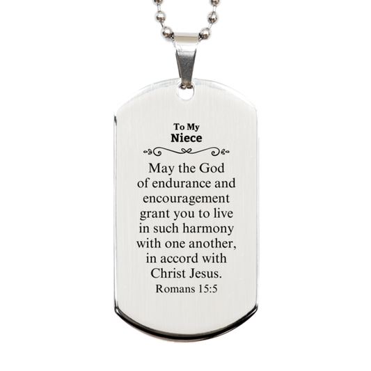 to my niece gifts may the god of endurance bible verse scripture silver dog tag birthday confirmation gifts for niece