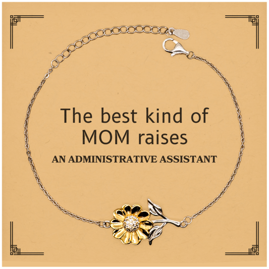 funny administrative assistant mom gifts the best kind of mom raises administrative assistant birthday mothers day cute sunflower bracelet for administrative assistant mom