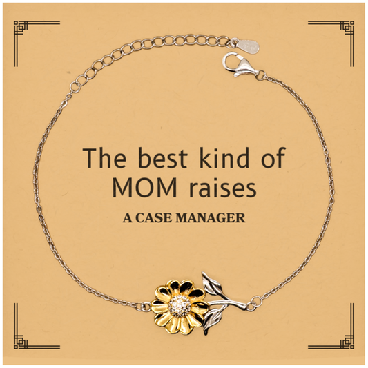 funny case manager mom gifts the best kind of mom raises case manager birthday mothers day cute sunflower bracelet for case manager mom