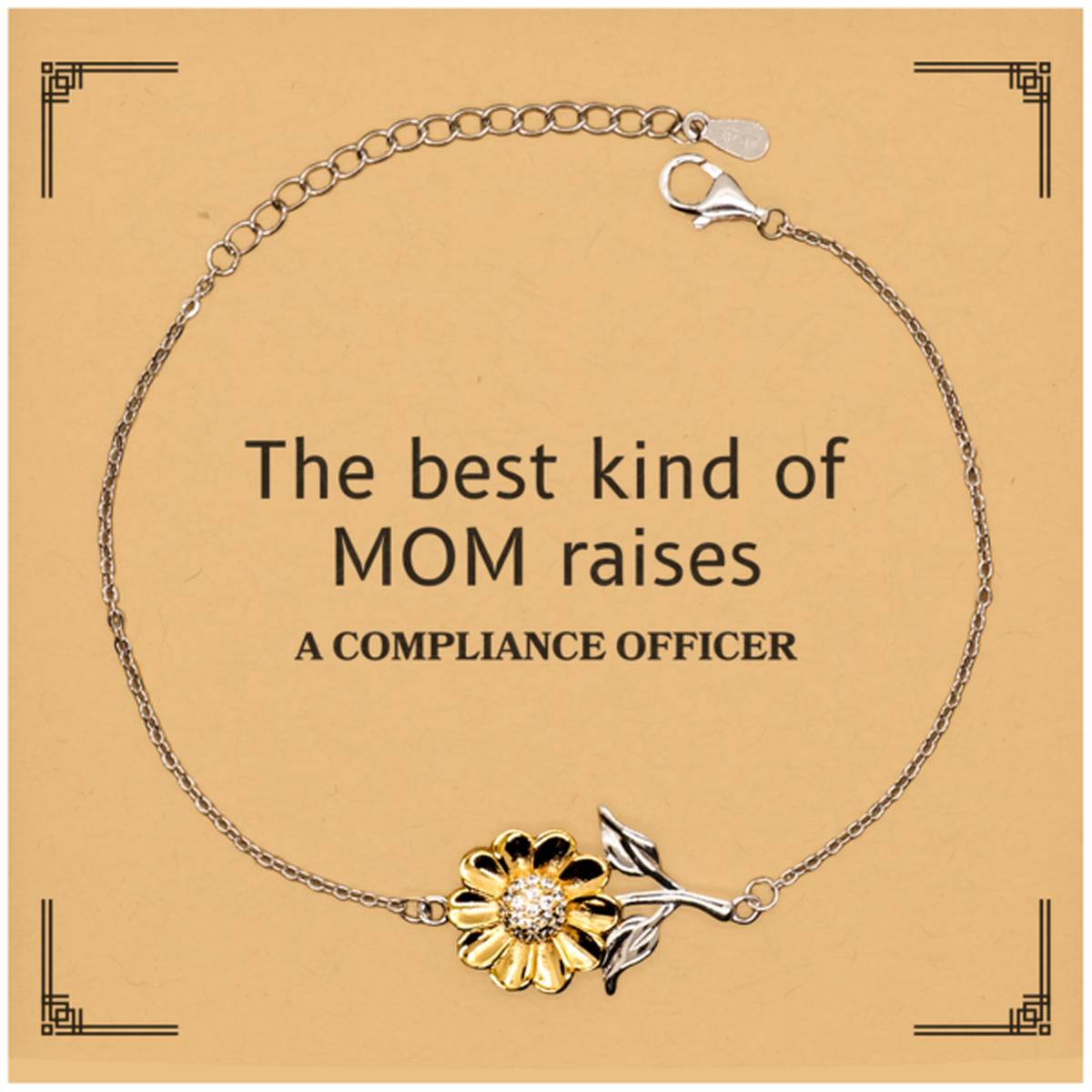 funny compliance officer mom gifts the best kind of mom raises compliance officer birthday mothers day cute sunflower bracelet for compliance officer mom