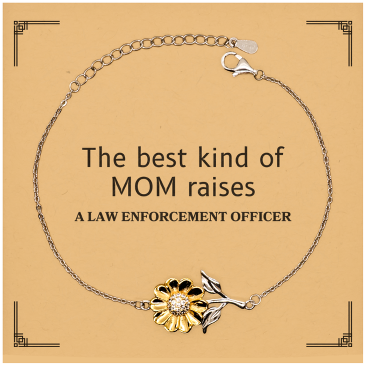 funny law enforcement officer mom gifts the best kind of mom raises law enforcement officer birthday mothers day cute sunflower bracelet for law enforcement officer mom
