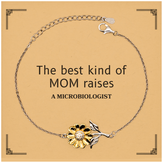 funny microbiologist mom gifts the best kind of mom raises microbiologist birthday mothers day cute sunflower bracelet for microbiologist mom