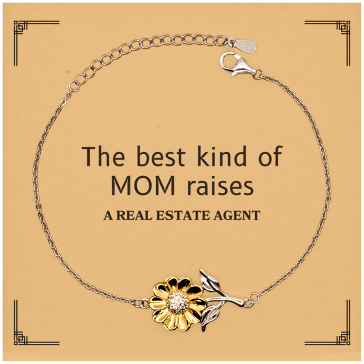 funny real estate agent mom gifts the best kind of mom raises real estate agent birthday mothers day cute sunflower bracelet for real estate agent mom