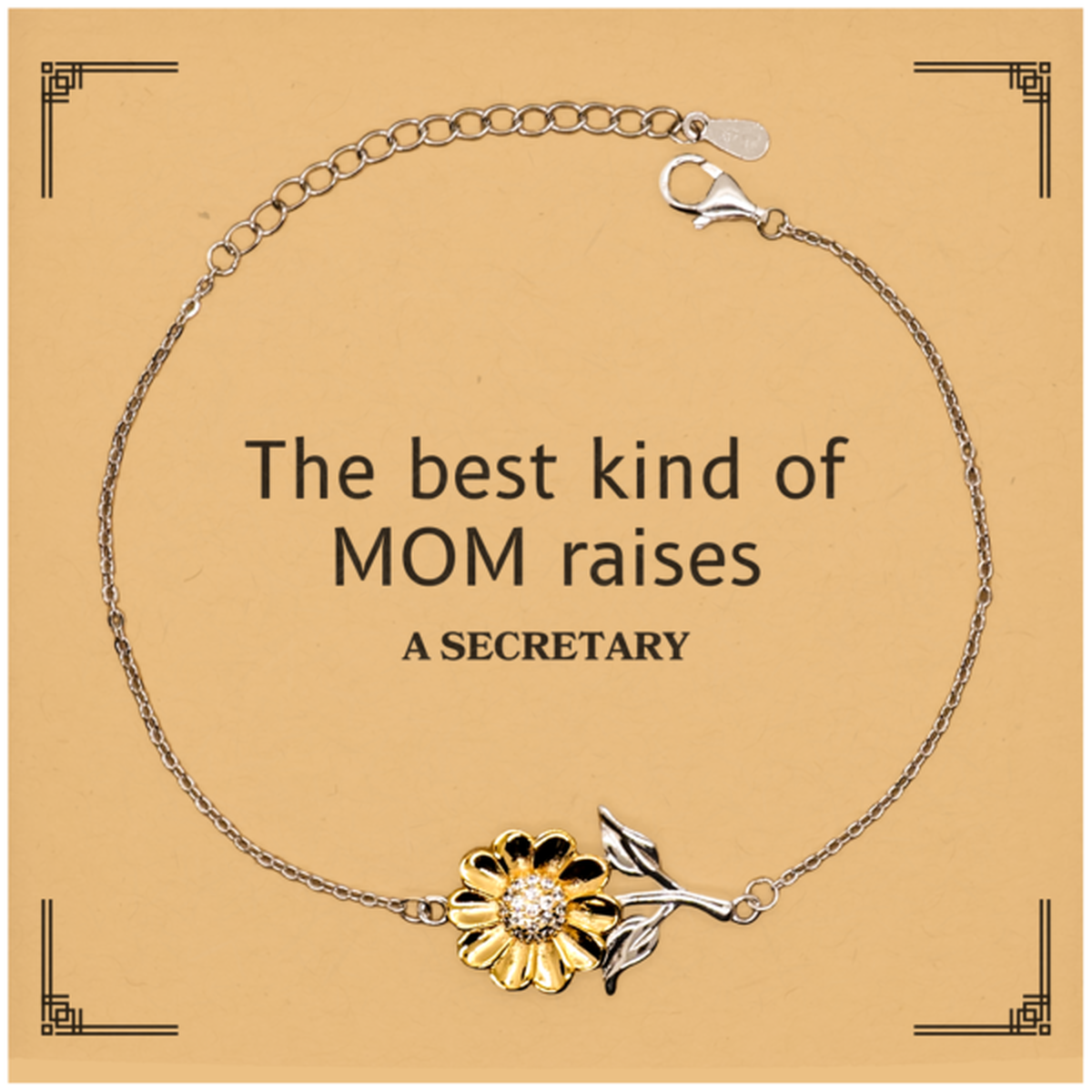 funny secretary mom gifts the best kind of mom raises secretary birthday mothers day cute sunflower bracelet for secretary mom