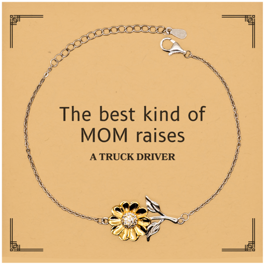 funny truck driver mom gifts the best kind of mom raises truck driver birthday mothers day cute sunflower bracelet for truck driver mom