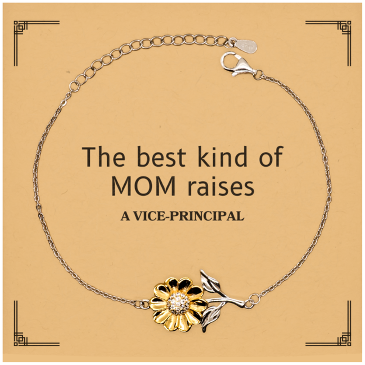 funny vice principal mom gifts the best kind of mom raises vice principal birthday mothers day cute sunflower bracelet for vice principal mom