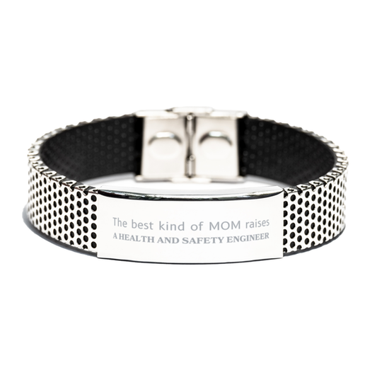 funny health and safety engineer mom gifts the best kind of mom raises health and safety engineer birthday mothers day cute stainless steel bracelet for health and safety engineer mom
