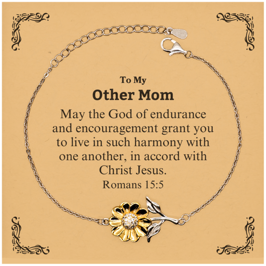 to my other mom gifts may the god of endurance bible verse scripture sunflower bracelet birthday confirmation gifts for other mom