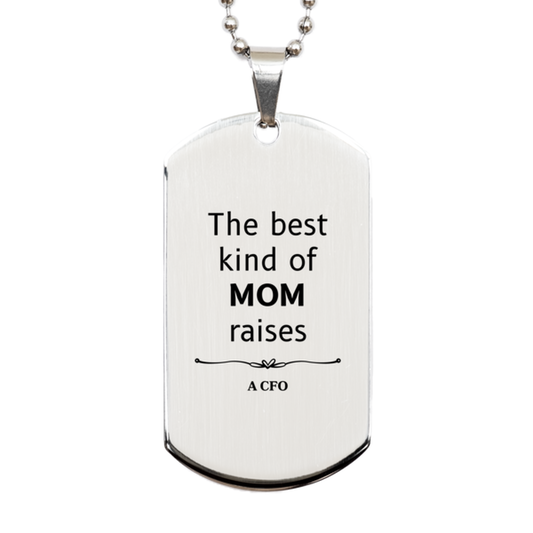 funny cfo mom gifts the best kind of mom raises cfo birthday mothers day cute silver dog tag for cfo mom