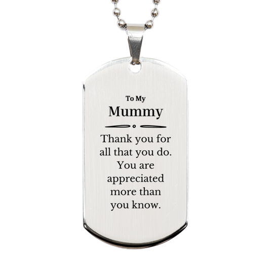 to my mummy thank you gifts you are appreciated more than you know appreciation silver dog tag for mummy birthday unique gifts for mummy
