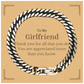 to my girlfriend thank you gifts you are appreciated more than you know appreciation cuban link chain bracelet for girlfriend birthday unique gifts for girlfriend