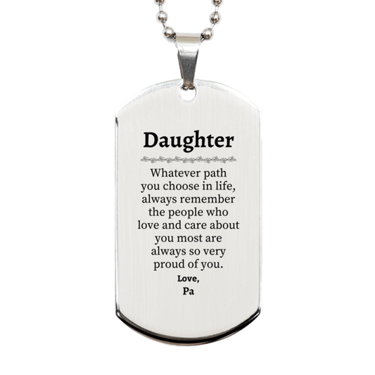 daughter silver dog tag always so very proud of you inspirational daughter birthday supporting gifts from pa