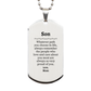 son silver dog tag always so very proud of you inspirational son birthday supporting gifts from mom
