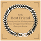 to my best friend thank you gifts you are appreciated more than you know appreciation cuban link chain bracelet for best friend birthday unique gifts for best friend