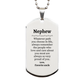 nephew silver dog tag always so very proud of you inspirational nephew birthday supporting gifts from favorite uncle