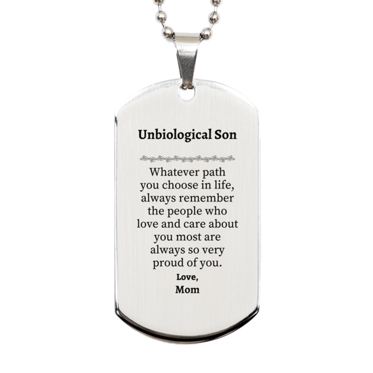 unbiological son silver dog tag always so very proud of you inspirational unbiological son birthday supporting gifts from mom