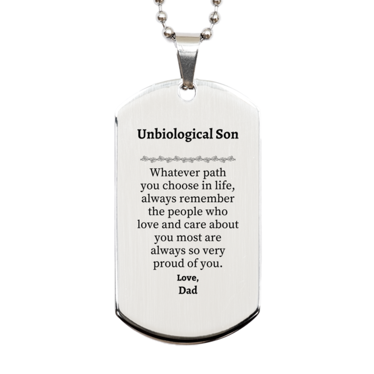 unbiological son silver dog tag always so very proud of you inspirational unbiological son birthday supporting gifts from dad