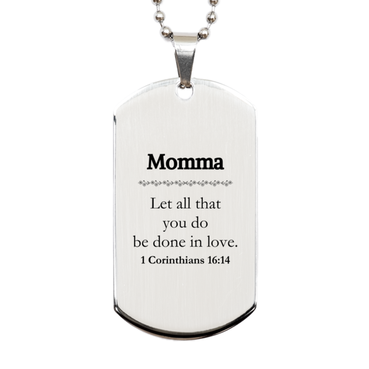 christian momma gifts let all that you do be done in love bible verse scripture silver dog tag baptism confirmation gifts for momma