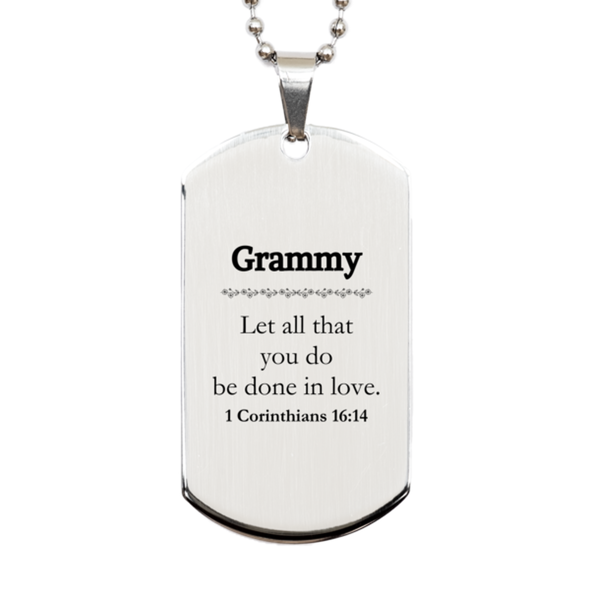 christian grammy gifts let all that you do be done in love bible verse scripture silver dog tag baptism confirmation gifts for grammy