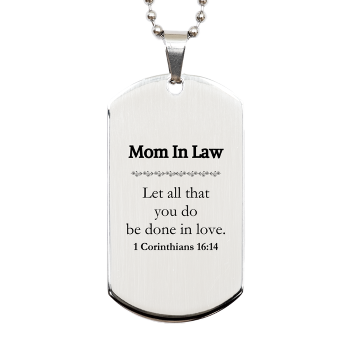 christian mom in law gifts let all that you do be done in love bible verse scripture silver dog tag baptism confirmation gifts for mom in law
