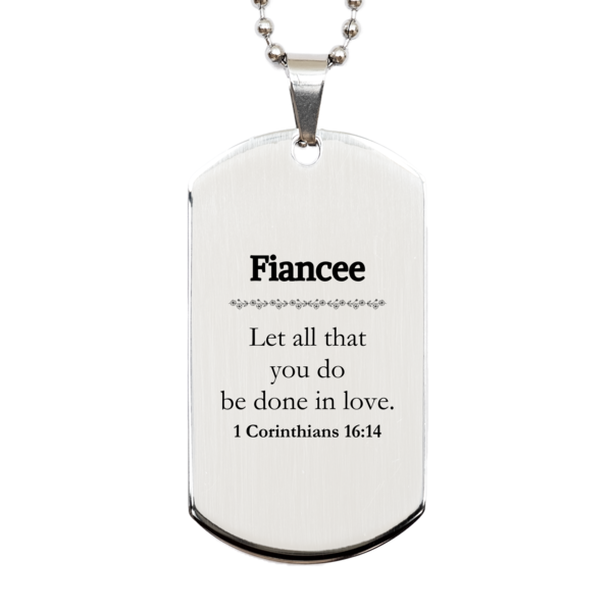 christian fiancee gifts let all that you do be done in love bible verse scripture silver dog tag baptism confirmation gifts for fiancee