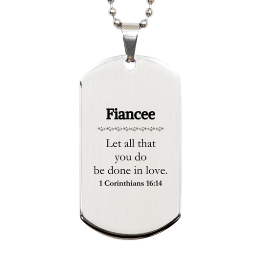 christian fiancee gifts let all that you do be done in love bible verse scripture silver dog tag baptism confirmation gifts for fiancee