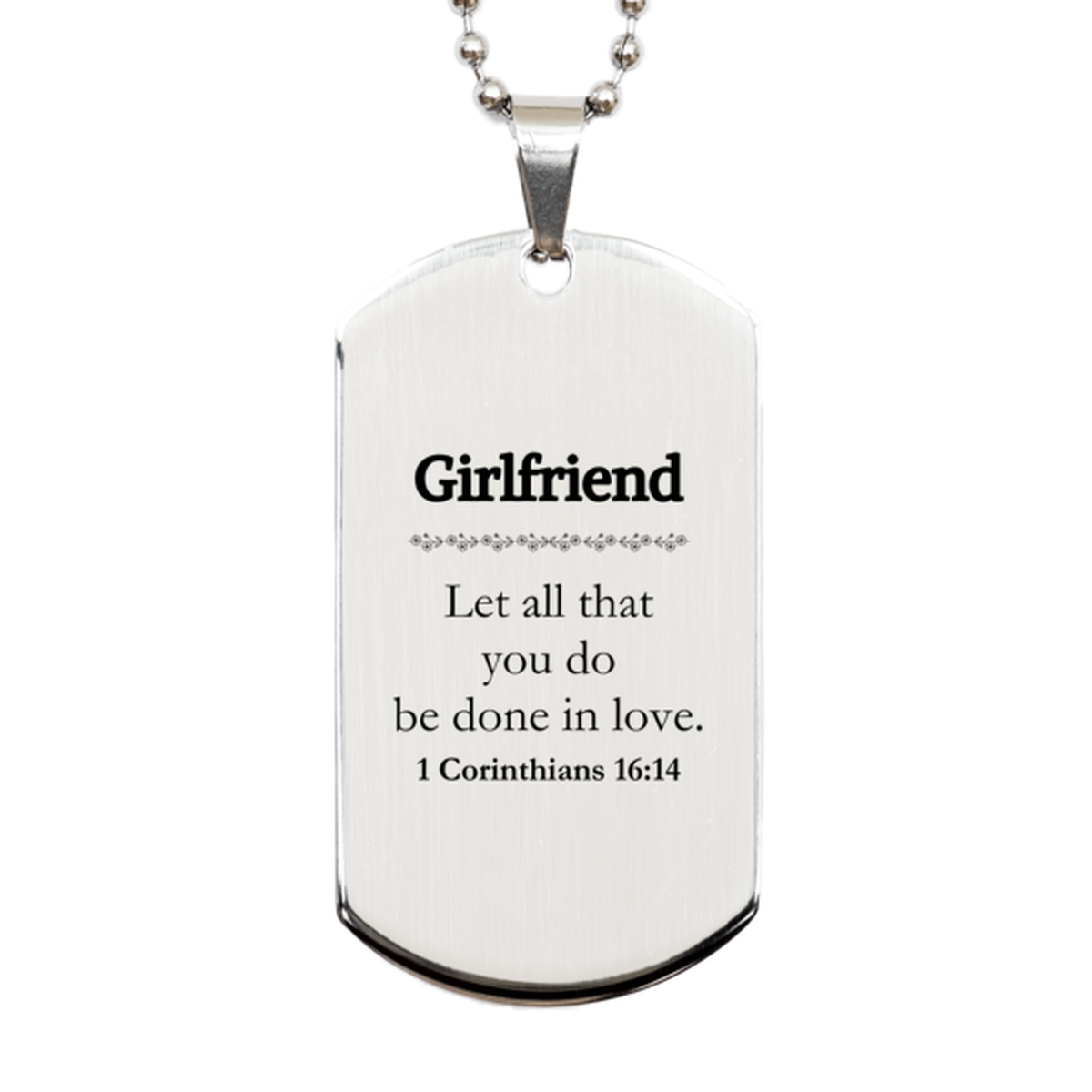 christian girlfriend gifts let all that you do be done in love bible verse scripture silver dog tag baptism confirmation gifts for girlfriend