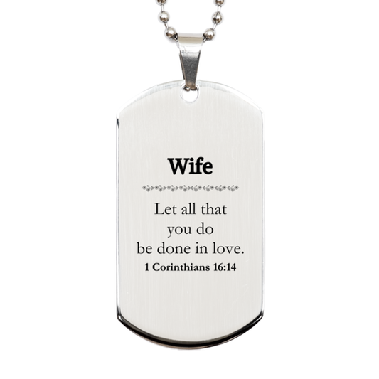christian wife gifts let all that you do be done in love bible verse scripture silver dog tag baptism confirmation gifts for wife