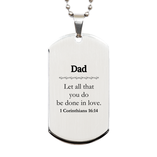 christian dad gifts let all that you do be done in love bible verse scripture silver dog tag baptism confirmation gifts for dad