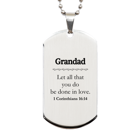 christian grandad gifts let all that you do be done in love bible verse scripture silver dog tag baptism confirmation gifts for grandad