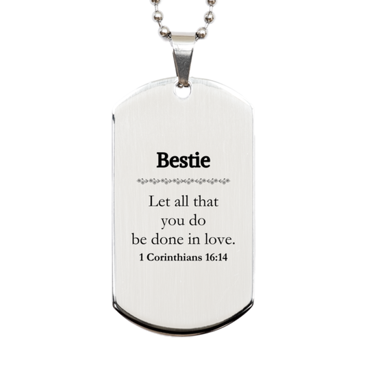 christian bestie gifts let all that you do be done in love bible verse scripture silver dog tag baptism confirmation gifts for bestie