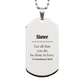 christian sister gifts let all that you do be done in love bible verse scripture silver dog tag baptism confirmation gifts for sister