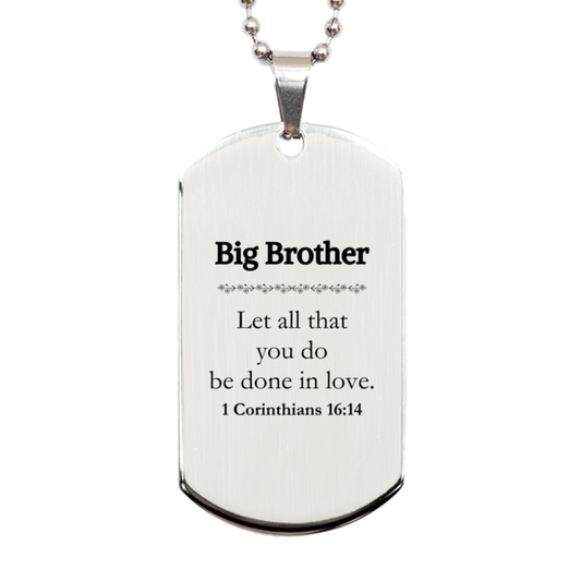 christian big brother gifts let all that you do be done in love bible verse scripture silver dog tag baptism confirmation gifts for big brother