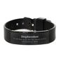 christian stepbrother gifts let all that you do be done in love bible verse scripture black shark mesh bracelet baptism confirmation gifts for stepbrother