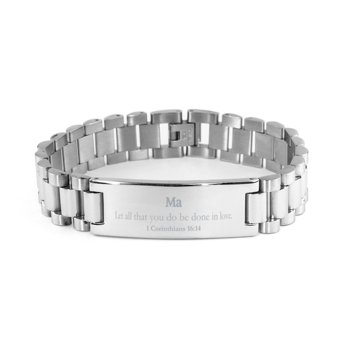 christian ma gifts let all that you do be done in love bible verse scripture ladder stainless steel bracelet baptism confirmation gifts for ma